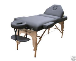 New BestMassage Black PU Reiki Portable Massage Table w/Carry Case U9