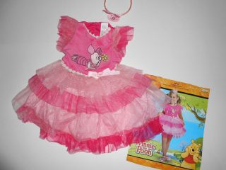 NEW Girls Disney Winnie The Poohs Piglet Dress Up clothes size 2T 