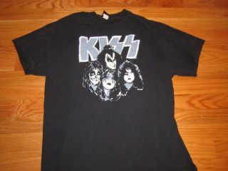 KISS (GENE Simmons   PAUL Stanley   PETER Criss   ACE Frehley) Faces T 
