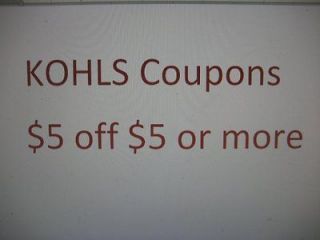 It is safer to buy $5 off coupons 10 Kohls coupons each $5$50 exp 1 