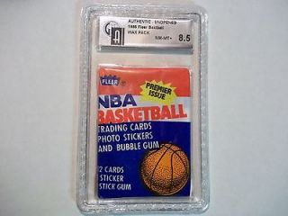 1986 87 Fleer Basketball Wax Pack GA Graded NM MT 8.5 Michael 