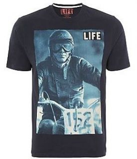 Life Steve Mcqueen t shirt classic icon film motorbike racing sport 
