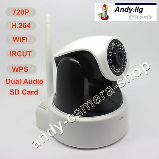 Dericam H502W HD 720P Mega Pixel H.264 IP PT Wireless Camera SD 