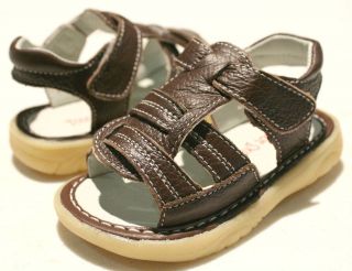 Baby Toot Skooters SIZE 2 BROWN Soccer Leather Sandals Shoes
