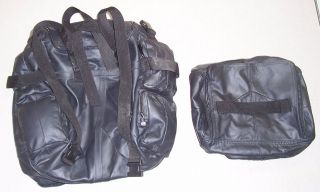 carroll black leather motorcycle bag luggage packs time left