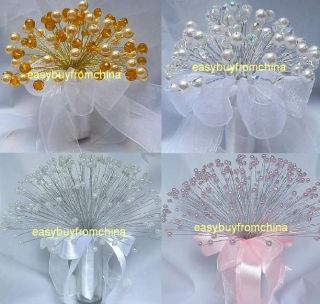 Glass Crystal/Acryli​c/Pearl bouquet,flower girl bouquet,teardr​op 
