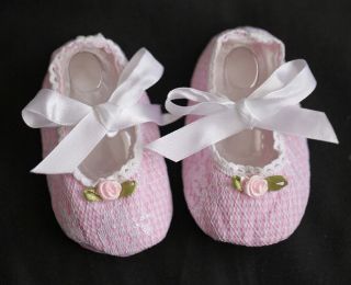   Pink Gifted Princess Ballerina Cotton Shoes 0 3 months size1 LACEY