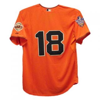 SF GIANTS Matt Cain World Series Orange Sewn Jersey M/L/XL/2XL