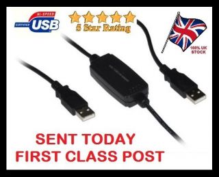   Link Cable XP Vista Windows 7 Easy Transfer Data From PC to Laptop