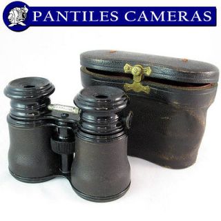 Le Maire FABT Paris Antique Triple Optic Binocular c1910   Inc Case