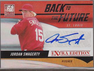 2011 Donruss Elite EE Jordan Swagerty  Back to the Future  AUTO 