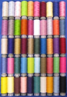50 High Quality Reels of Polyester Quilting & Sewing Thread Cottons