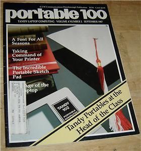 Portable 100   Tandy Laptop Computing V.4 N.2 Sep 1987