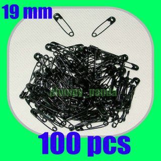   noir schwarz small coiled safety pins 100 3/4 fashion garment ribbon