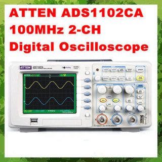 atten ads1102ca 100 mhz 2 ch digital oscilloscope usb from