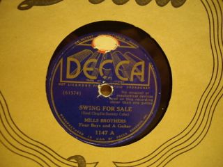 mills brothers swing for sale pennies decca 78rpm time left