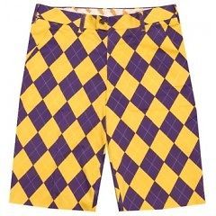 loudmouth shorts purple gold 30 waist new great buy