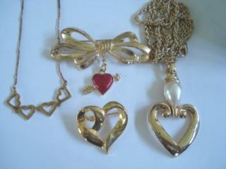 Heart Shape Jewelry Lot Phister Ent 1996 Premier Designs Avon+