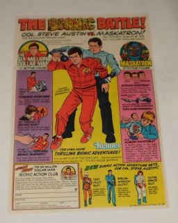 1976 kenner six million dollar man vs maskatron ad page