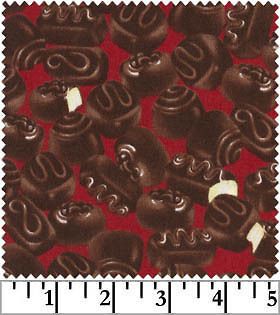 yard quilt cotton fabric i love lucy chocolates red