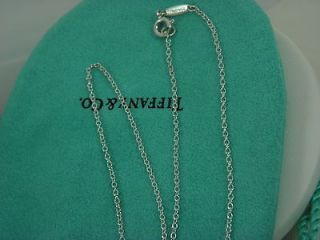   CO chain necklace sterling silver 0.8mm wide 18inch long mint mint