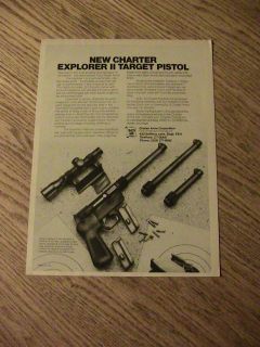 1981 EXPLORER II TARGET PISTOL ADVERTISEMENT CHARTER ARMS 22 LR AD 