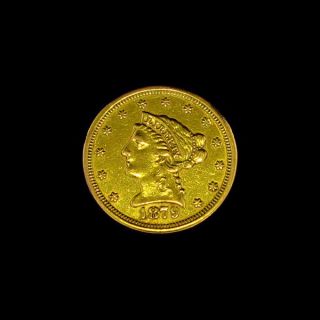 1879 Liberty Head $2.5 US Gold Coin, 1/4 Eagle, 4+ grams, $2.50