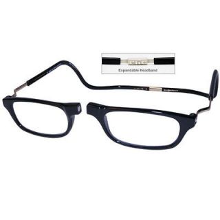 CliC +2.5 Diopter Magnetic Reading Glasses Expandable   Black
