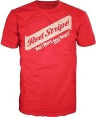 New Authentic Red Stripe Beer Dont Worry Beer Happy Mens T Shirt