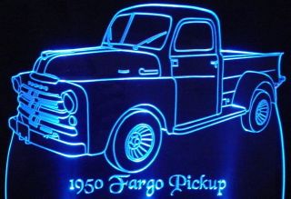   Fargo Pickup Acrylic Light Up Sign 13 W 3 LED Desk Model 50 Truck