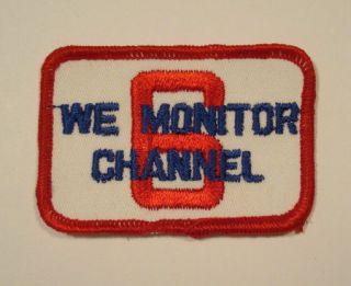 Vintage 1970s CB Radio WE MONITOR CHANNEL 6 Embroidered PATCH