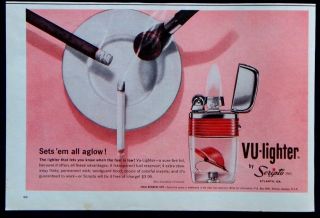 Vintage 1963 Scripto VU Lighter Magazine Ad Lets You Know When The 