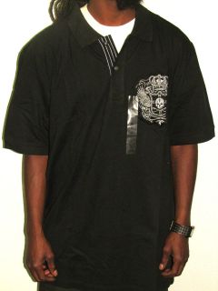 marc ecko polo shirt new mens classic black size xl one day shipping 
