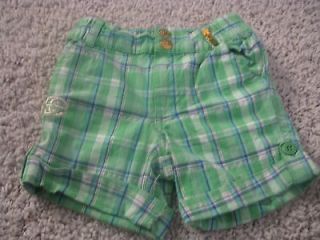 Red by Marc Ecko Toddler Girls Green Plaid Shorts   Size 3T   EUC