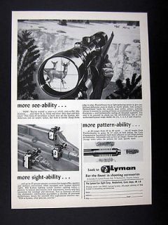 Lyman Gun Sight All American Rifle Scopes Deer in Crosshairs 1965 