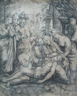 MARCANTONIO RAIMONDI (1480 1534)   Lamentation   16th Century Italian 