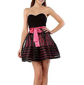 betsey johnson teen vogue strapless dress size 0 pink from
