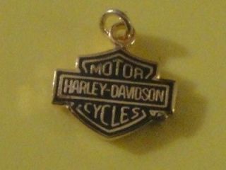   HD Charm for a necklace or bracelet Gold Black Tone Motorcycle
