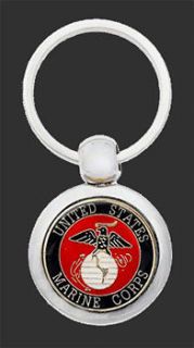 US MARINE CORPS USMC Key Ring Keychain Key Chain NEW Military Silver 