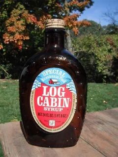 Log Cabin Syrup Bottle Brown 1976 Liberty Bell Collectors Flask 