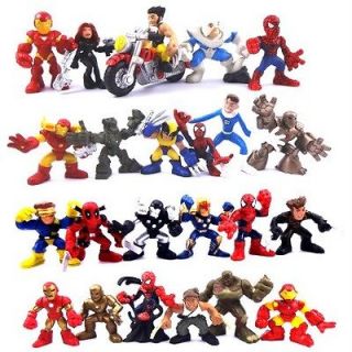 24 Marvel Super Hero Squad Spider Man The Avengers Iron Man Black 