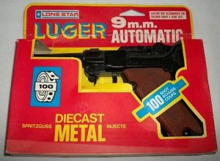 Vintage Lone Star Luger Diecast Metal Toy Cap Gun Stoeger Arms England