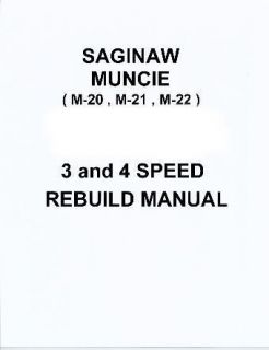 Muncie Saginaw 3 or 4 Speed Transmission Repair Rebuild Manual