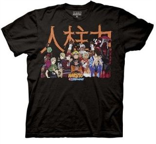 Naruto Shippuden Jinchuuriki Group Funny Adult Large T Shirt