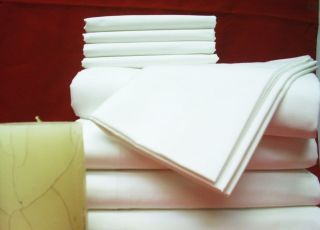   BRIGHT WHITE MASSAGE TABLE FLAT DRAW SHEETS LINEN SOFT FINISH NEW