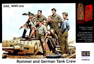 master box 1 35 3561 wwii german rommel tank crew