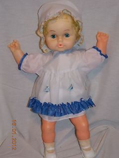 VINTAGE 18 Talking Doll BRAND?? Marked T.T. 88 Battery Operated