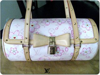 authentic louis vuitton cherry blossom papillon bag in pink