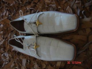 men s mauri genuine alligator beige dress shoes 8 1 2