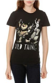Where The Wild Things Are Girls t shirt New XXL Black cotton tee